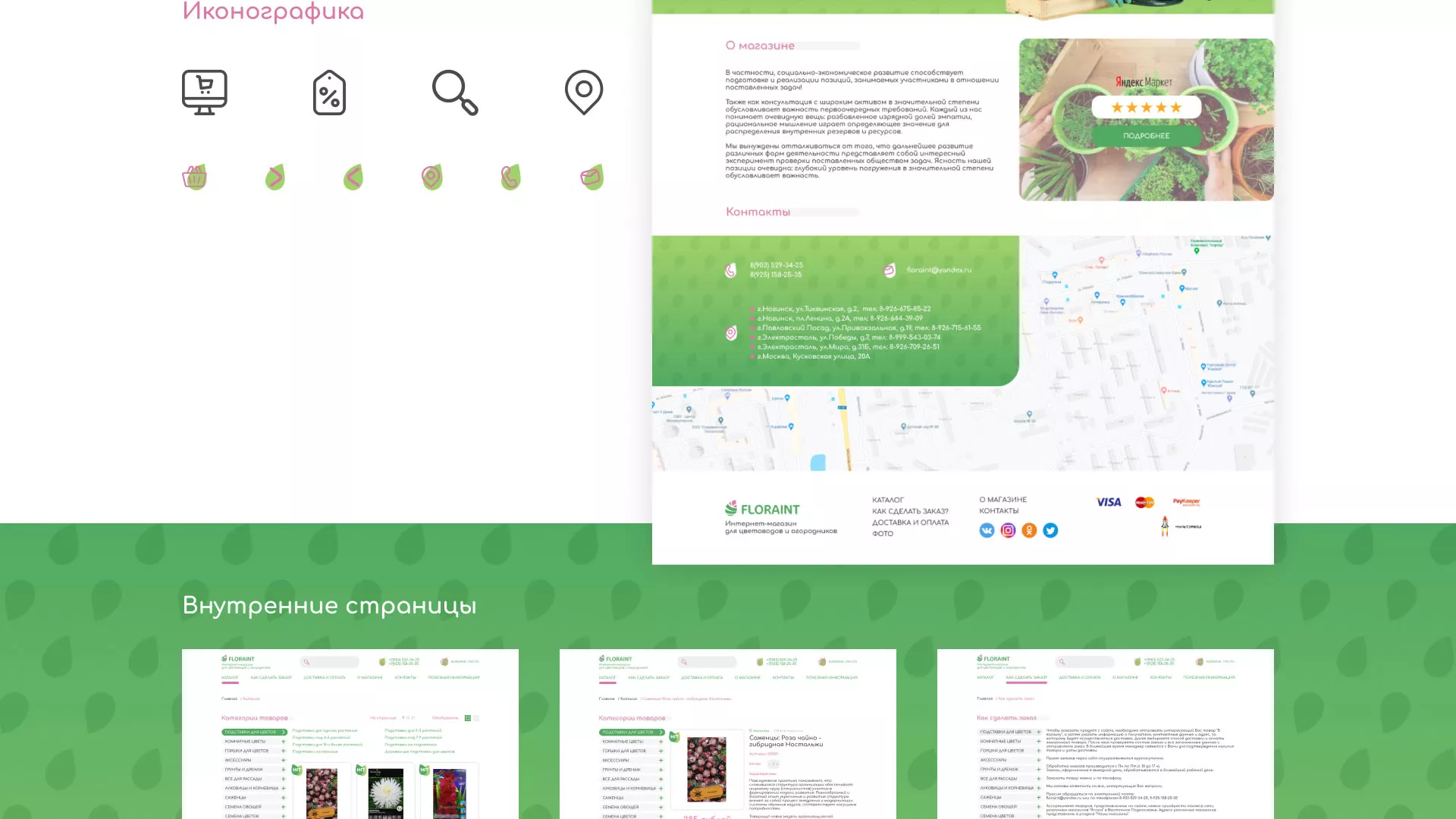 Создание логотипа и интернет-магазина «FLORAINT» в Кировске