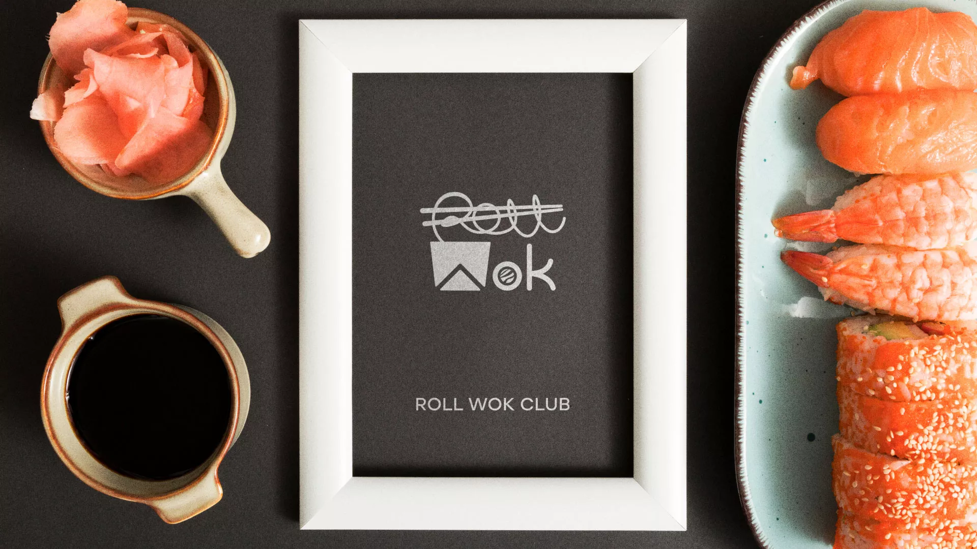 Разработка логотипа суши-бара «Roll Wok Club» в Кировске